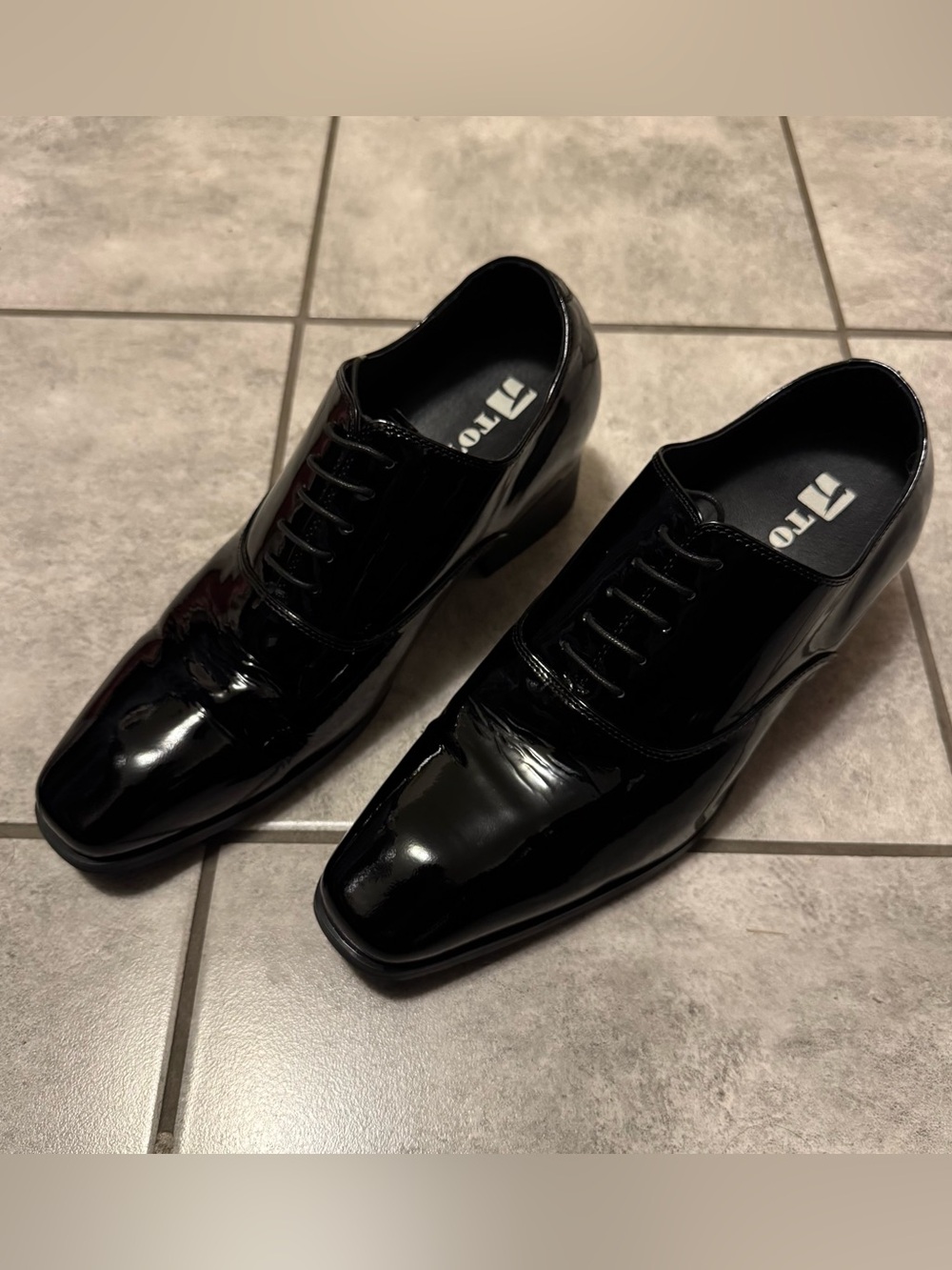 Toto Size 8 Elevator Shoes Mens Black Dress